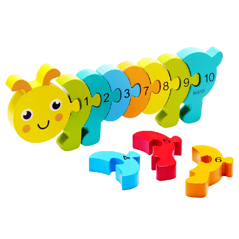 charming wooden toys                   Counting Caterpillar - Number Puzzle