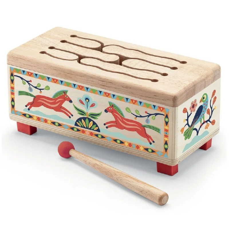 historically inspired wooden toys that teach history                   Djeco Animambo - Wooden Drum