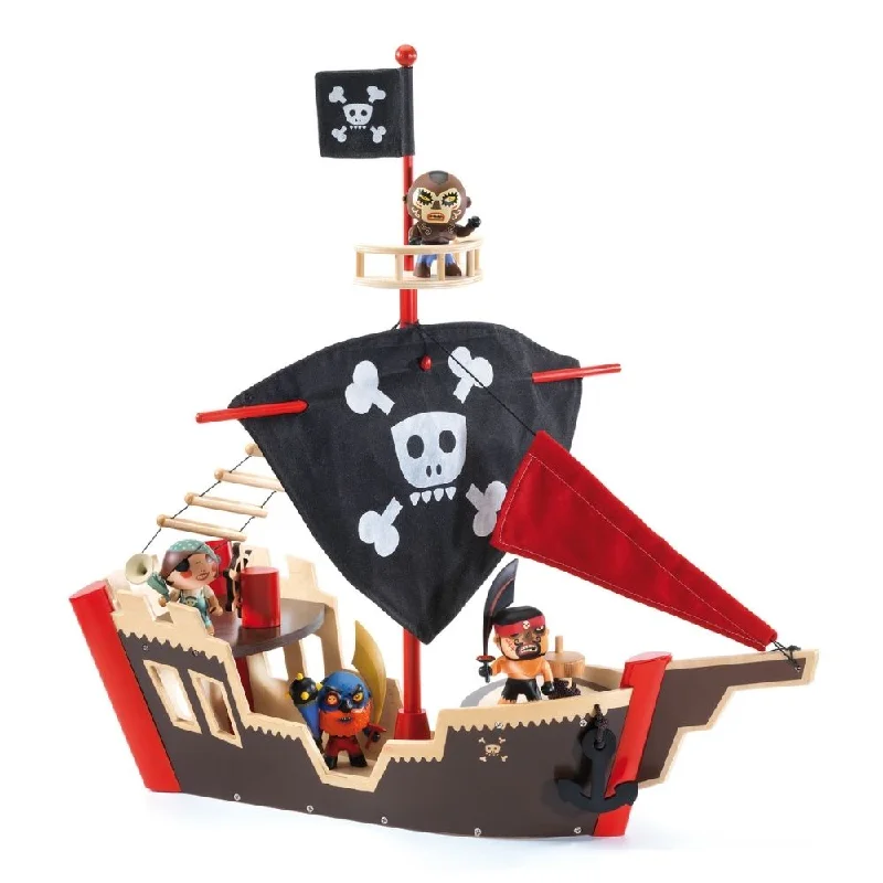 thoughtfully crafted and safe wooden toys                   Djeco Arty Toys Ze Pirat Boat