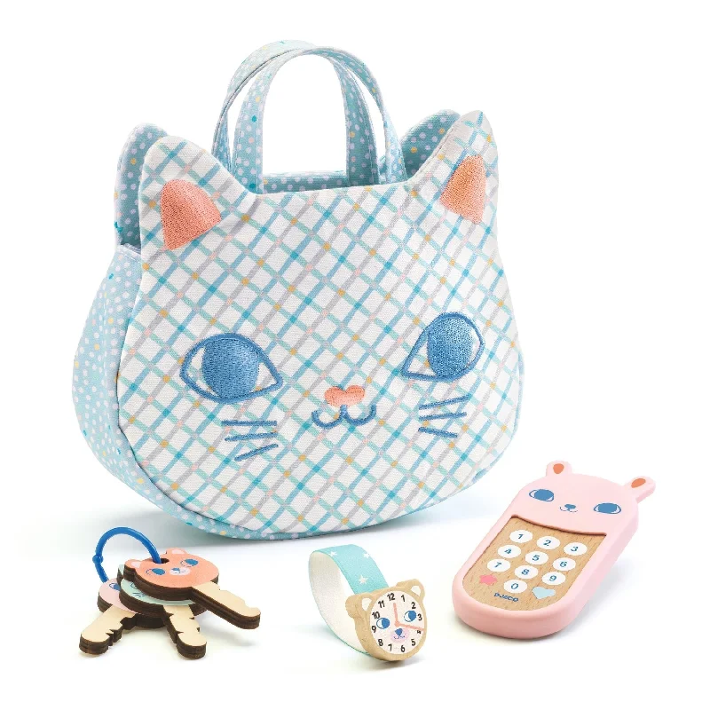 enchanting and magical wooden toys that spark the imagination                   Djeco: Imitation Cat Baby Bag