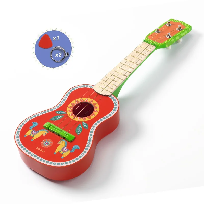 skillfully made wooden toys               Djeco: Ukulele -Animambo