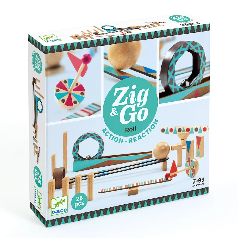 child-safe wooden toys                 Djeco Zig & Go - 28 pieces