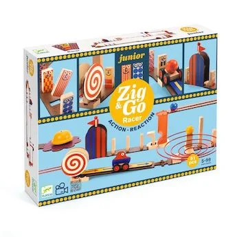whimsical wooden toys                   Djeco Zig & Go Junior - Racer - 51 pieces