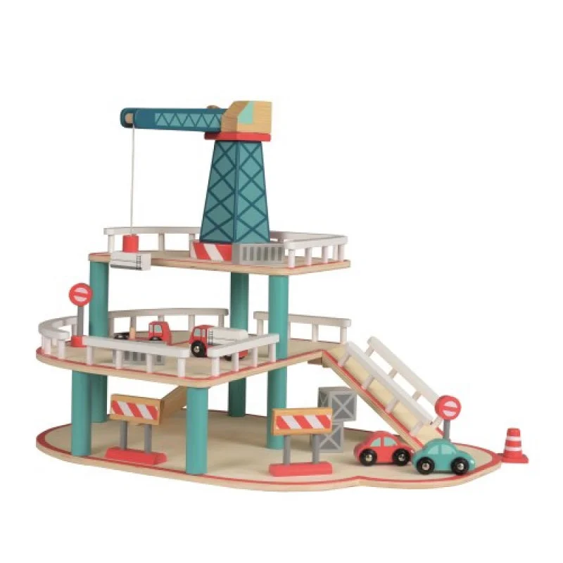 robust and durable wooden toys that are built to last                   Egmont Toys Wooden Garage with Crane
