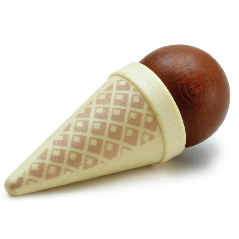 eco-friendly and sustainable wooden toys that promote environmental awareness Erzi Ice Cream Cone, Brown eco-friendly and sustainable wooden toys that promote environmental awareness Erzi Ice Cream Cone, Brown