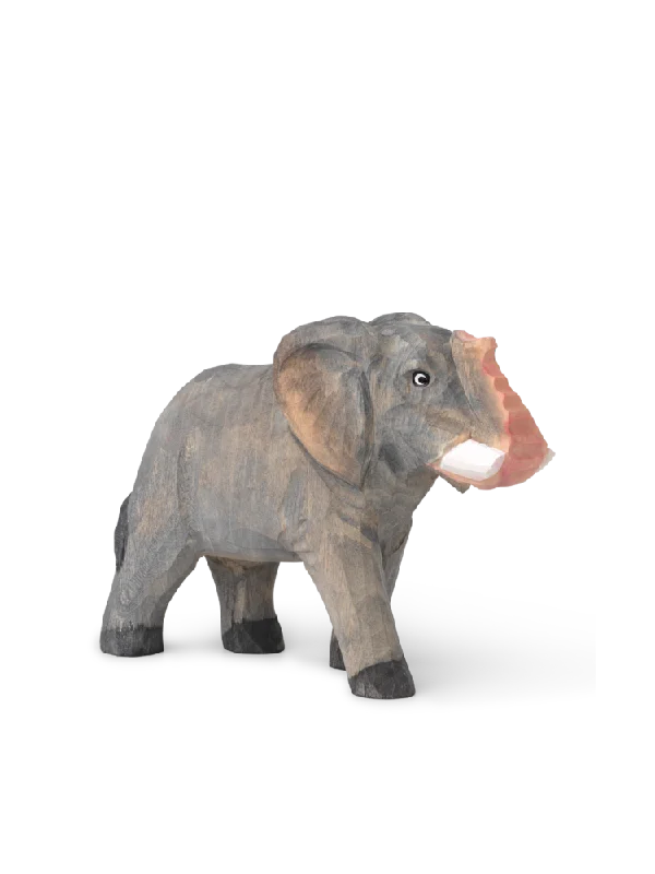 eco-friendly and sustainably made wooden toys                   Wooden Safari Animal - Hand Carved - Elephant
