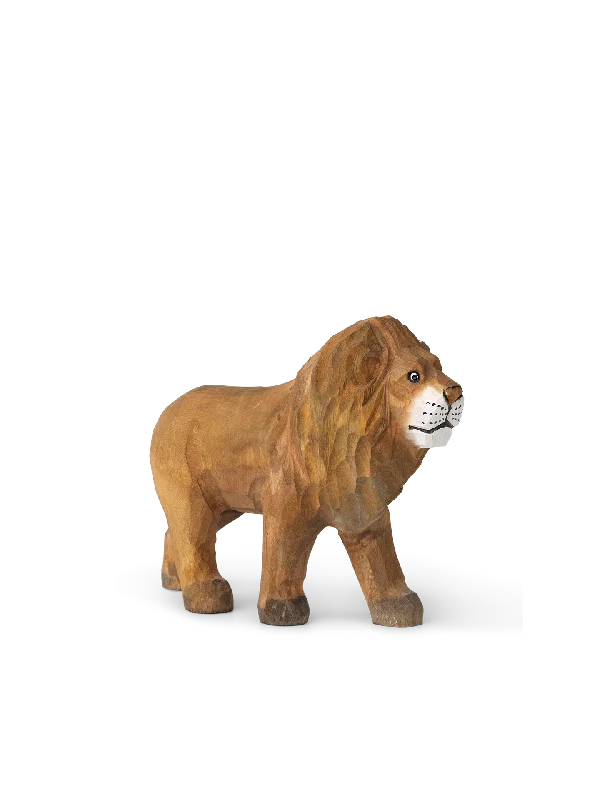 delightful wooden toys for children                   Wooden Safari Animal - Hand Carved - Lion