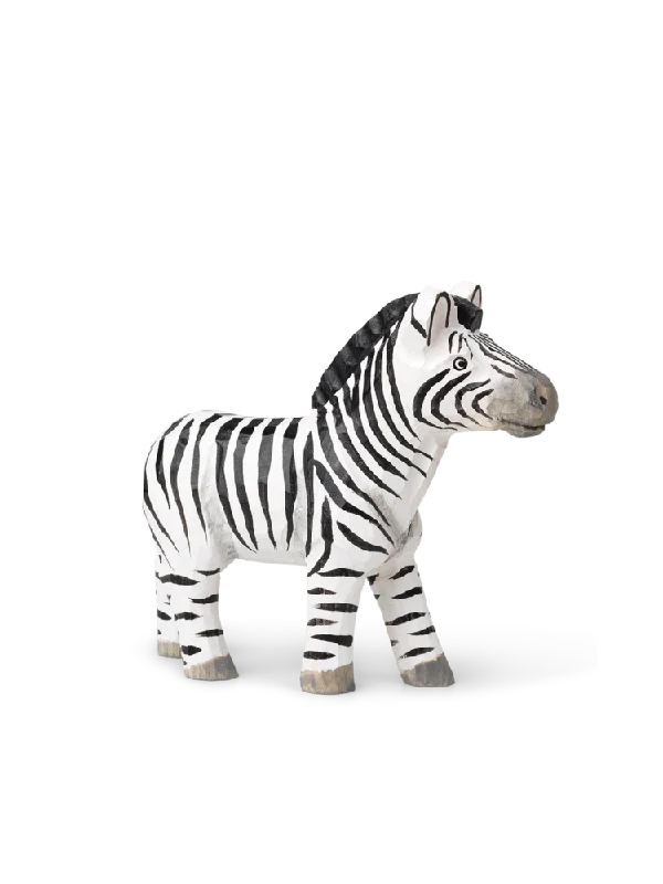 engaging and educational wooden toys                  Wooden Safari Animal - Hand Carved - Zebra