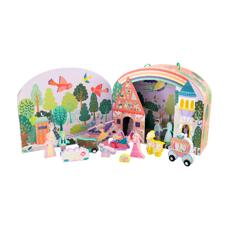 safe wooden toys for babies              Floss & Rock Playbox with Wooden Pieces - Fairy Tale
