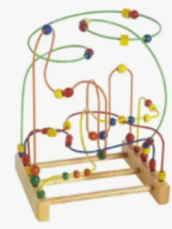 age-appropriate wooden toys                   Hape Colorful Wooden Bead Maze
