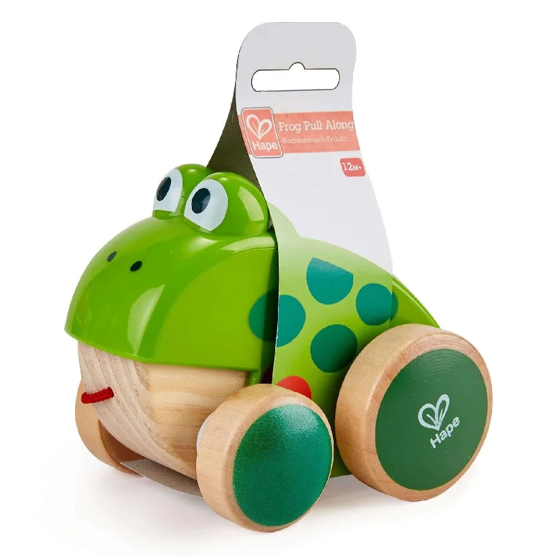 durable wooden toys                  Hape Frog Pull Along