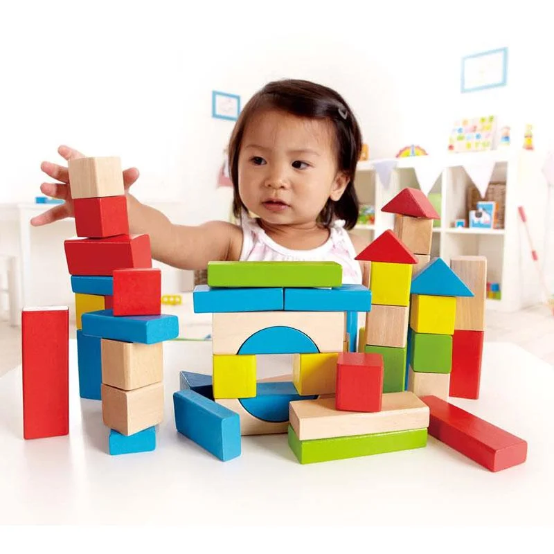eco-conscious wooden toys                 Hape Children's Maple Wooden Building Blocks