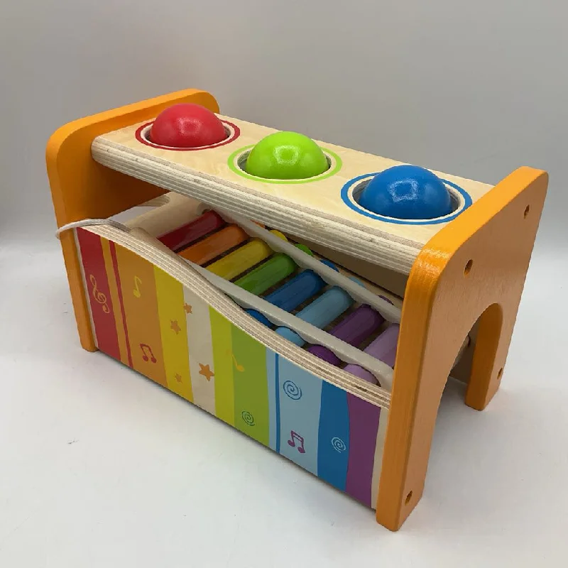 safe wooden toys for babies              Hape Wooden Pound & Tap Bench with Slide Out Xylophone