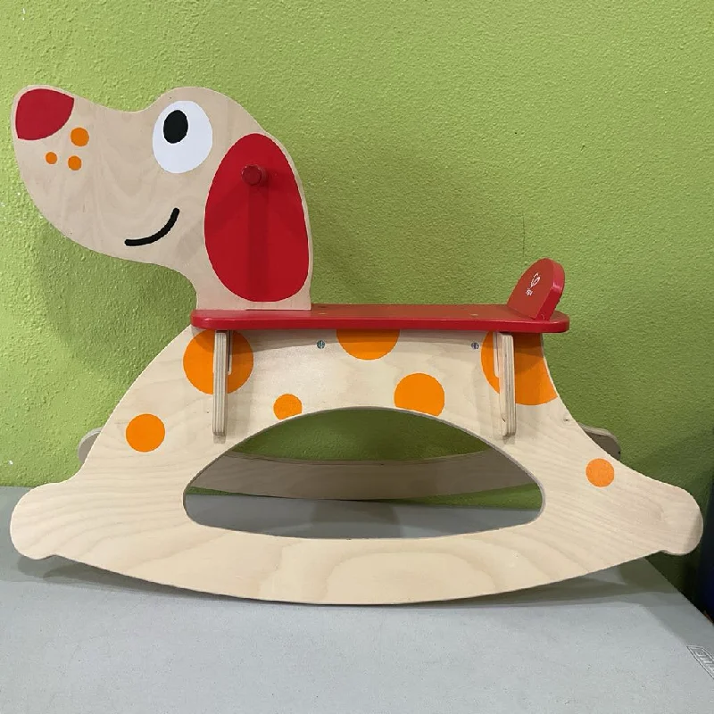 age-appropriate wooden toys                   Hape Wooden Rock and Ride Dog