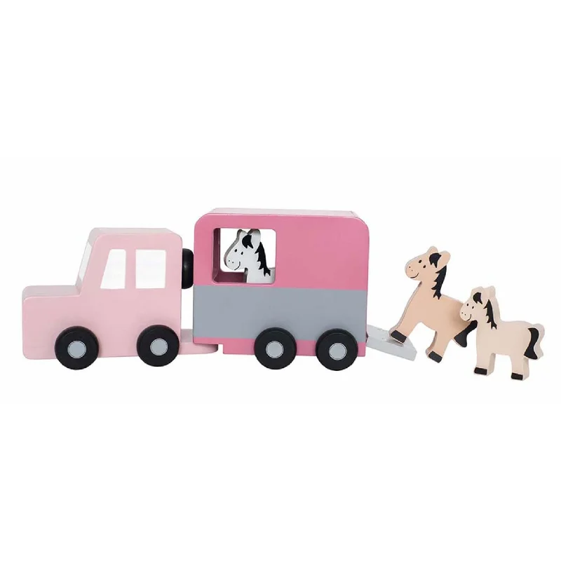 eco-conscious wooden toys that promote sustainability                   Jabadabado Horse Trailer