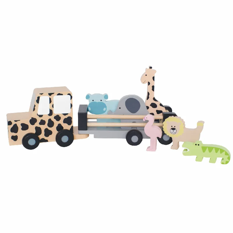 safe and child-appropriate wooden toys for different stages of development                   Jabadabado Jeep Safari