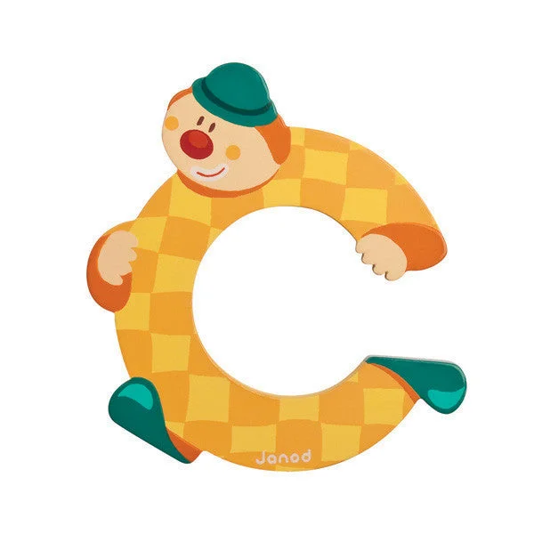 imaginative wooden toys                  Janod Clown Alphabet C
