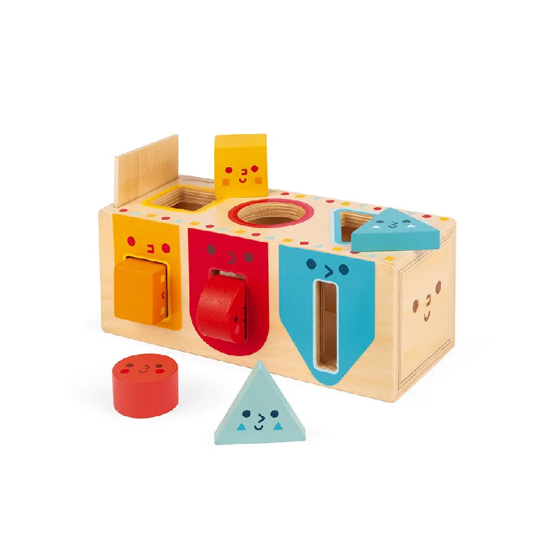 sturdy wooden toys                  Janod Geometric Shapes Box