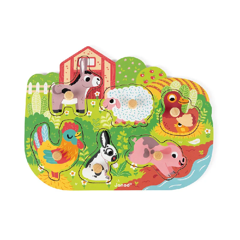 eco-friendly and sustainable wooden toys that promote environmental awareness Janod Happy Farm Puzzle eco-friendly and sustainable wooden toys that promote environmental awareness Janod Happy Farm Puzzle