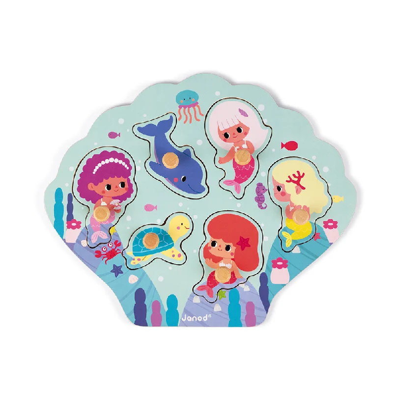 beautiful and detailed wooden toys that inspire creativity Janod Happy Mermaids Puzzle beautiful and detailed wooden toys that inspire creativity Janod Happy Mermaids Puzzle