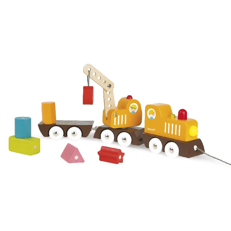 timeless classic wooden toys                   Janod Multi Colors Crane Train