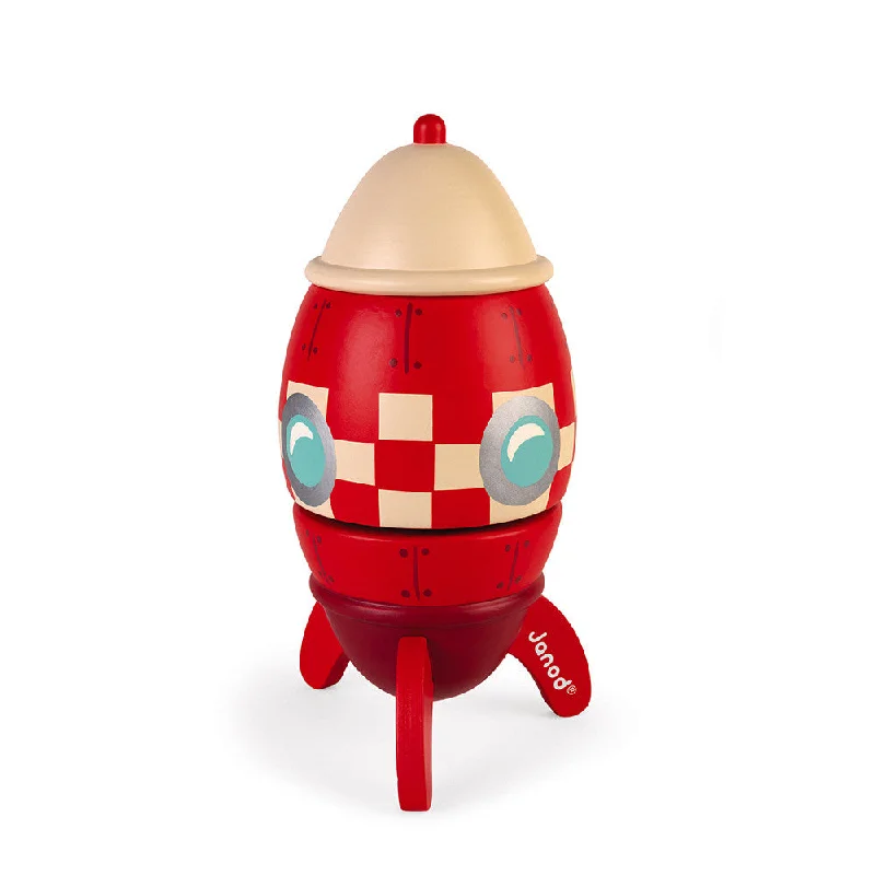educational wooden toys                   Janod Music Box Rocket
