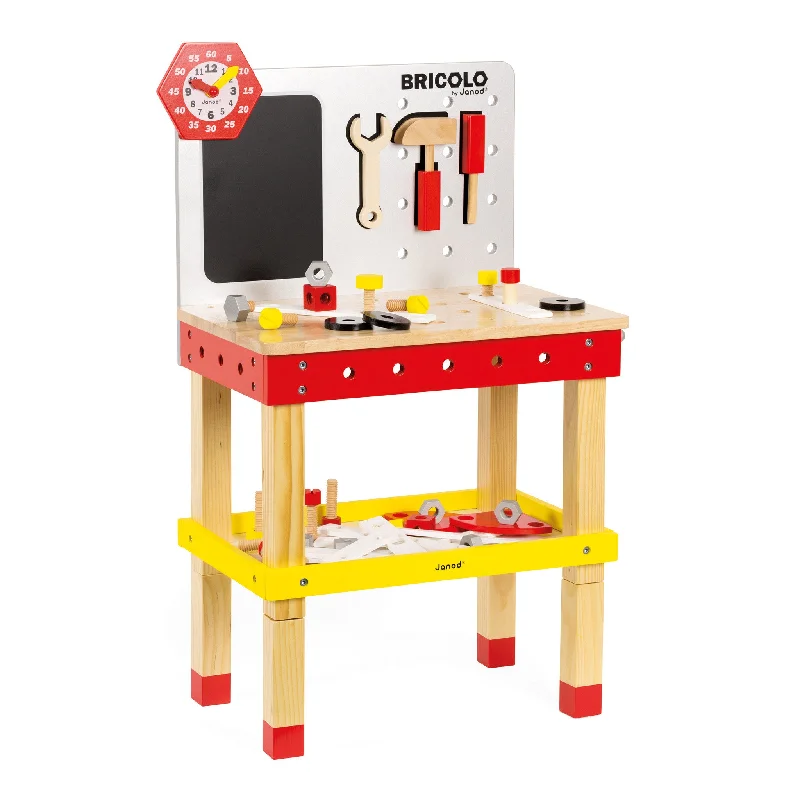 vibrant and colorful wooden toys for toddlers Janod Redmaster Bricolo DIY Giant Magnetic Workbench vibrant and colorful wooden toys for toddlers Janod Redmaster Bricolo DIY Giant Magnetic Workbench