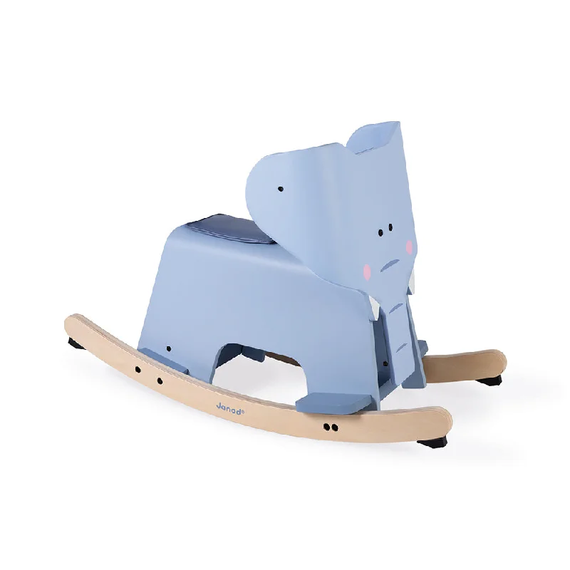 sturdy and durable wooden toys for rough play                   Janod Rocking Elephant