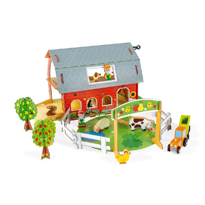 safe and durable wooden toys                   Janod Story Animal Farm