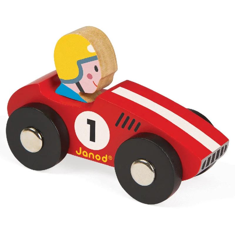 whimsical wooden toys                   Janod Story Racing Racer