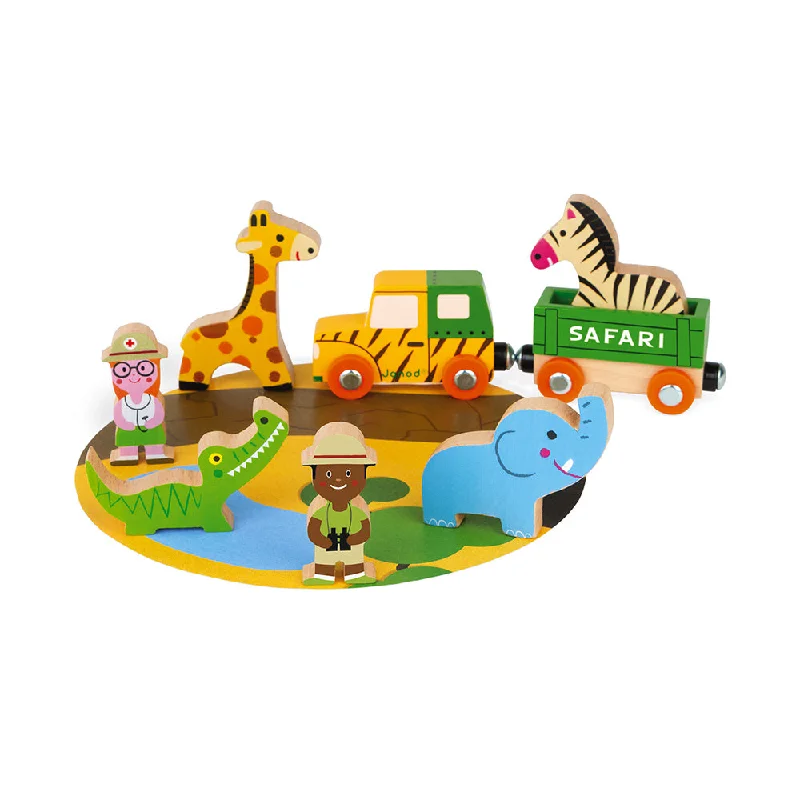 engaging and educational wooden toys                  Janod Story Safari Set