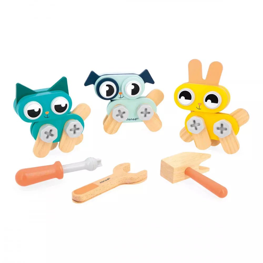 detailed wooden toys                 Janod: Small Animals to DIY Brico'Kids