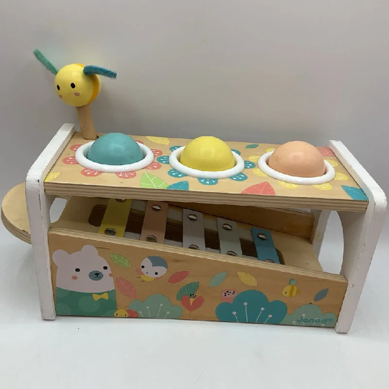 enchanted wooden toys                   Janod Wooden Pull-out Xylophone & Ball Drop