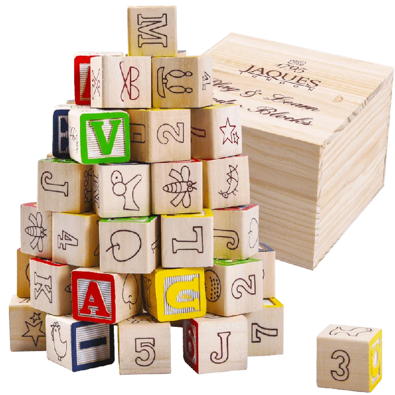 enchanting wooden toys for toddlers                   Alphabet Wooden Blocks - Kids Building Blocks