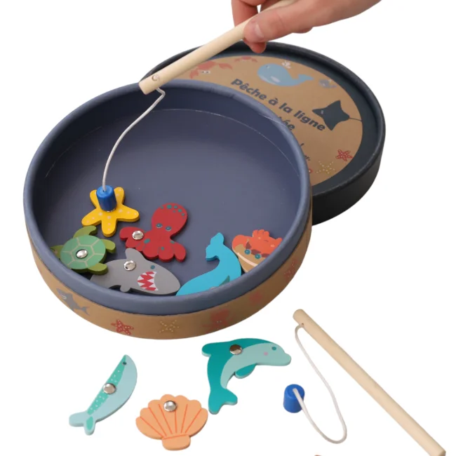 sturdy wooden toys                  Wooden Toy - Magnetic Fishing Game