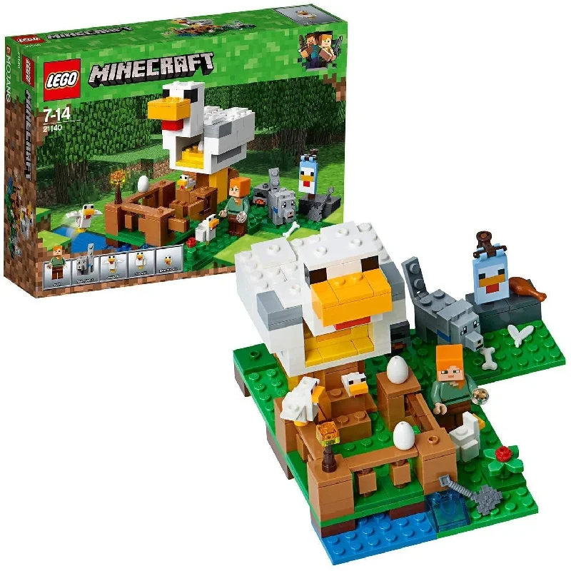 Reflecting popular cultures LEGO themesLEGO MINECRAFT 21140 The Chicken Coop Building Set, Buildable Farm Toy for Kids