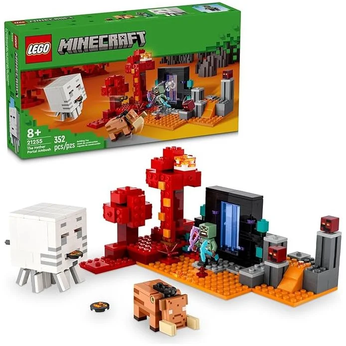 Iconic and recognizable LEGO charactersLEGO 21255 Minecraft The Nether Portal Ambush Adventure Set, Building Toy for Kids with Minecraft Action Figures and Battle Scenes, Minecraft Toy for Boys, Girls and Gamers Iconic and recognizable LEGO charactersLEGO 21255 Minecraft The Nether Portal Ambush Adventure Set, Building Toy for Kids with Minecraft Action Figures and Battle Scenes, Minecraft Toy for Boys, Girls and Gamers
