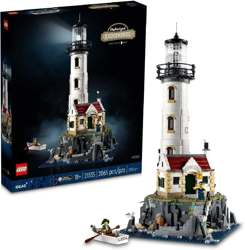 Offering hours of entertainment LEGOLEGO 21335 Ideas Motorized Lighthouse Model Building Kit, Complete with Rotating Lights, Quaint Cottage and a Mysterious Cave