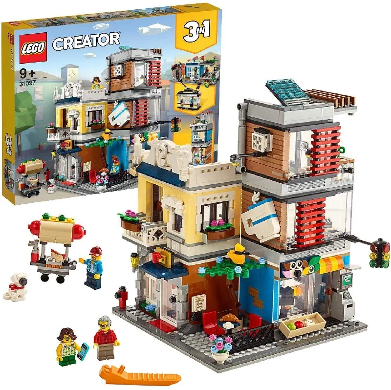 Stress-relieving LEGO buildingLEGO 31097 CREATOR 3-in-1 Townhouse Pet Shop and Cafe Building Toy Brickset with 3 Minifigures Stress-relieving LEGO buildingLEGO 31097 CREATOR 3-in-1 Townhouse Pet Shop and Cafe Building Toy Brickset with 3 Minifigures