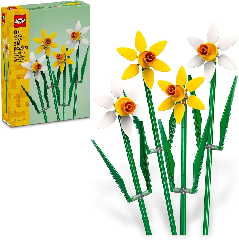 Offering a sense of accomplishment LEGOLEGO 40747 Daffodils Celebration Gift, Yellow and White Daffodils, Spring Flower Room Decor, Great Gift for Flower Lovers,