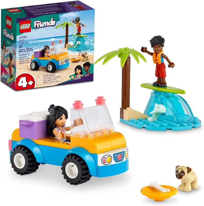 Family-friendly LEGO experiencesLEGO 41725 Friends Beach Buggy Fun Building Toy Set, Creative Fun for Toddlers Ages 4+, with 2 Mini-Dolls, Pet Dog and Dolphin Figures, a Beach Buggy Toy Car and Accessories Family-friendly LEGO experiencesLEGO 41725 Friends Beach Buggy Fun Building Toy Set, Creative Fun for Toddlers Ages 4+, with 2 Mini-Dolls, Pet Dog and Dolphin Figures, a Beach Buggy Toy Car and Accessories