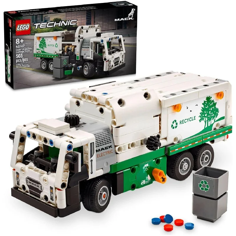 Fun-filled LEGO adventuresLEGO 42167 Technic Mack LR Electric Garbage Truck Toy, Buildable Kids Truck for Pretend Play.