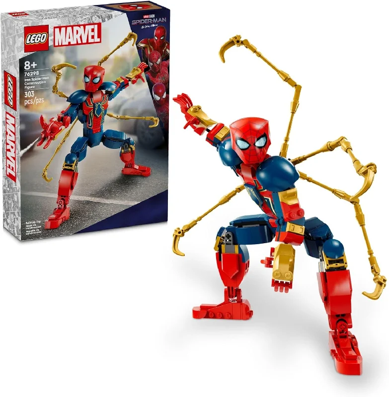 Timeless and classic LEGO toysLEGO 76298 Marvel Iron Spider-Man Construction Figure, Super Hero Marvel Toy for Kids, Posable Spider-Man Action Figure with Armor, Buildable Toy Model, Gift for Boys and Girls Ages 8 and Up