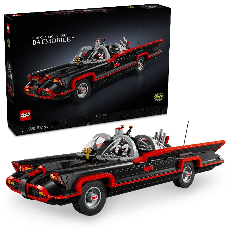 Seamlessly fitting LEGO connectionsLEGO 76328 Super Heroes Batman: The Classic TV Series Batmobile