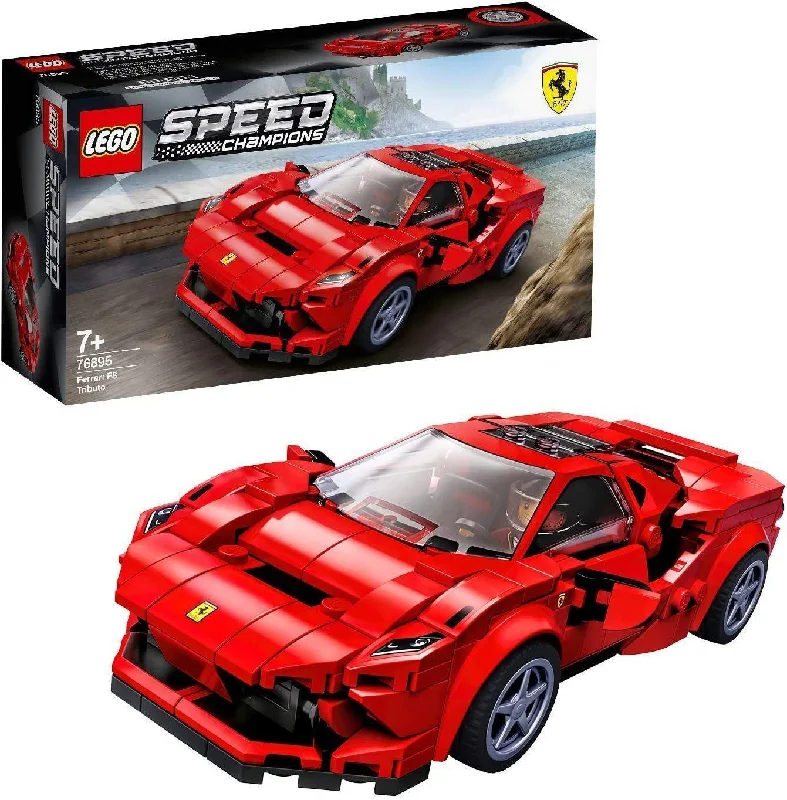Gender-neutral LEGO toysLEGO SPEED CHAMPIONS 76895 Ferrari F8 Tributo Racer Toy
