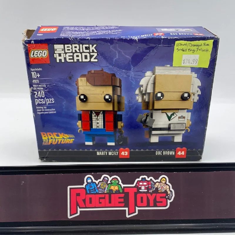 Perfect for both kids and adults LEGOLego Brick Headz Back to the Future Marty McFly & Doc Brown (Opened, Damaged Box) (Sealed Bags w/ Instructions) Perfect for both kids and adults LEGOLego Brick Headz Back to the Future Marty McFly & Doc Brown (Opened, Damaged Box) (Sealed Bags w/ Instructions)
