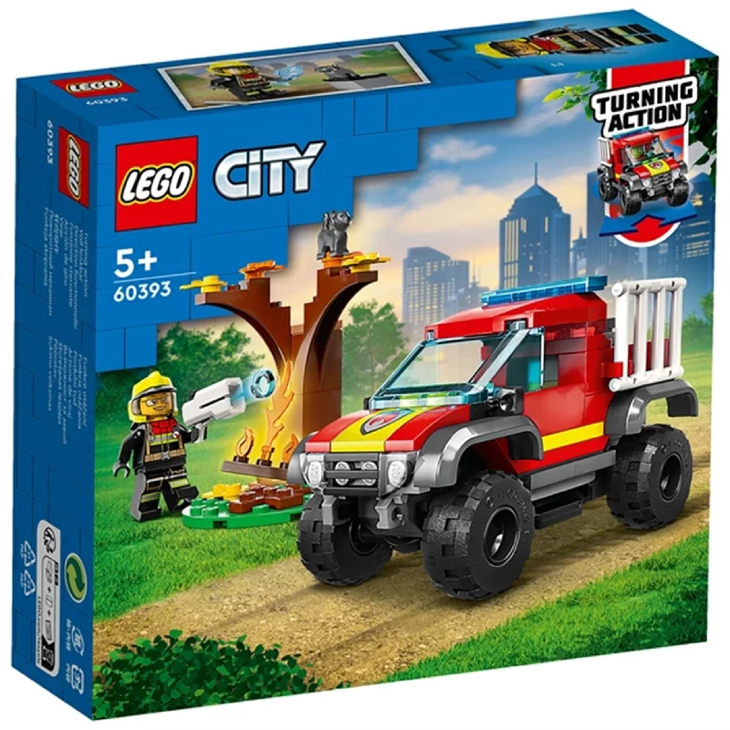 Iconic and recognizable LEGO charactersLEGO® City Firhjulstrukket Redningsvogn