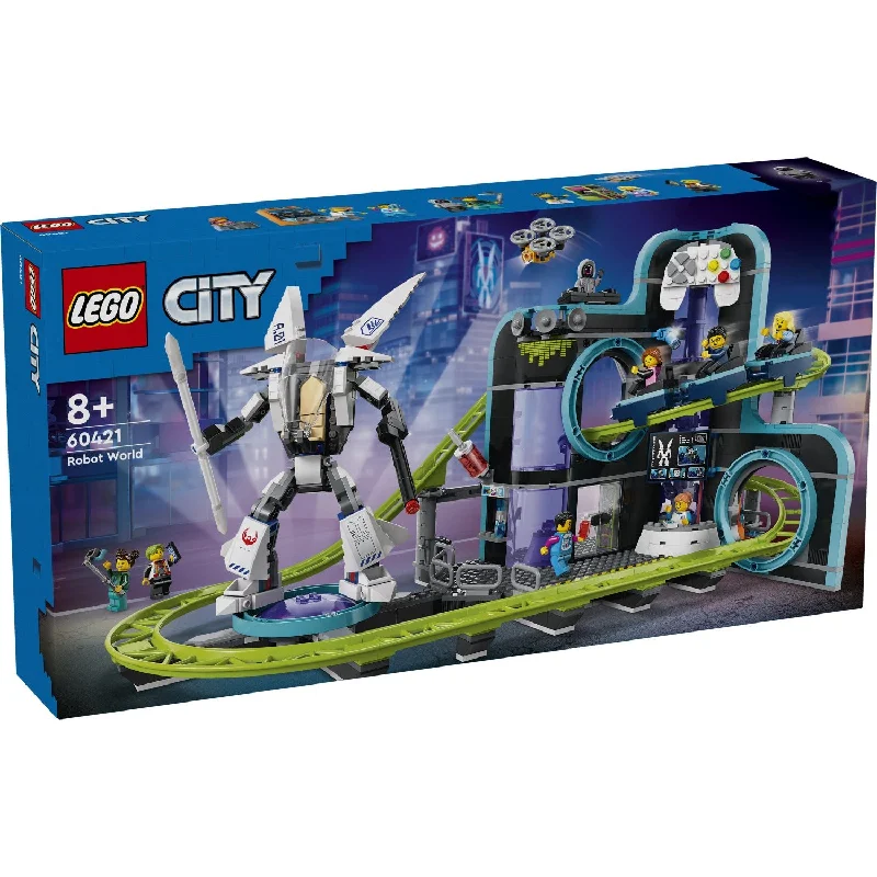 Creatively inspiring LEGOLEGO® City Robot World Roller Coaster Park