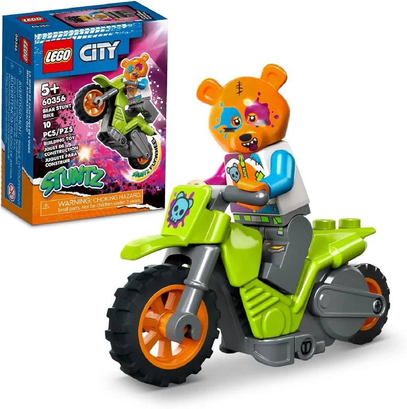 Precisely scaled LEGO miniaturesLEGO City - Stuntz Bear Stunt Bike 60356