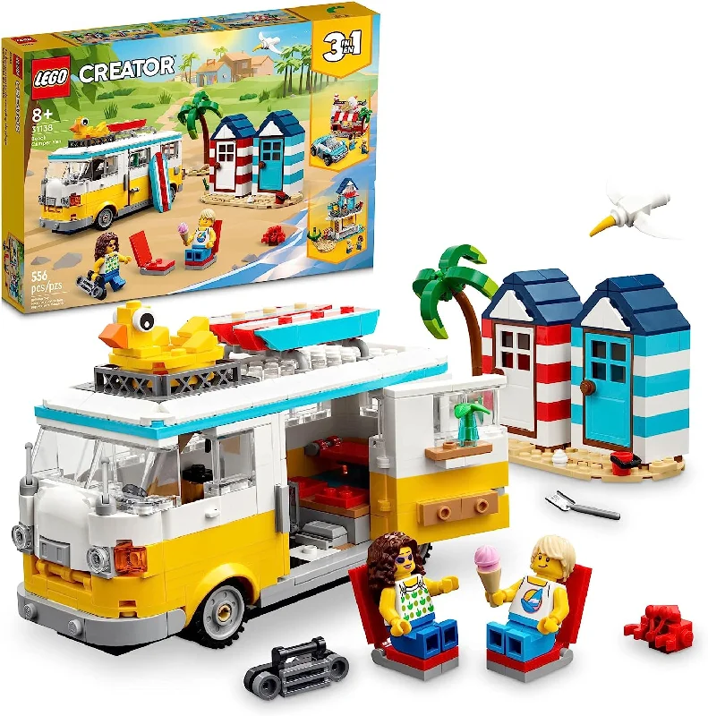 Age-appropriate LEGO toysLEGO Creator - 3 in 1 Beach Camper Van Building 31138
